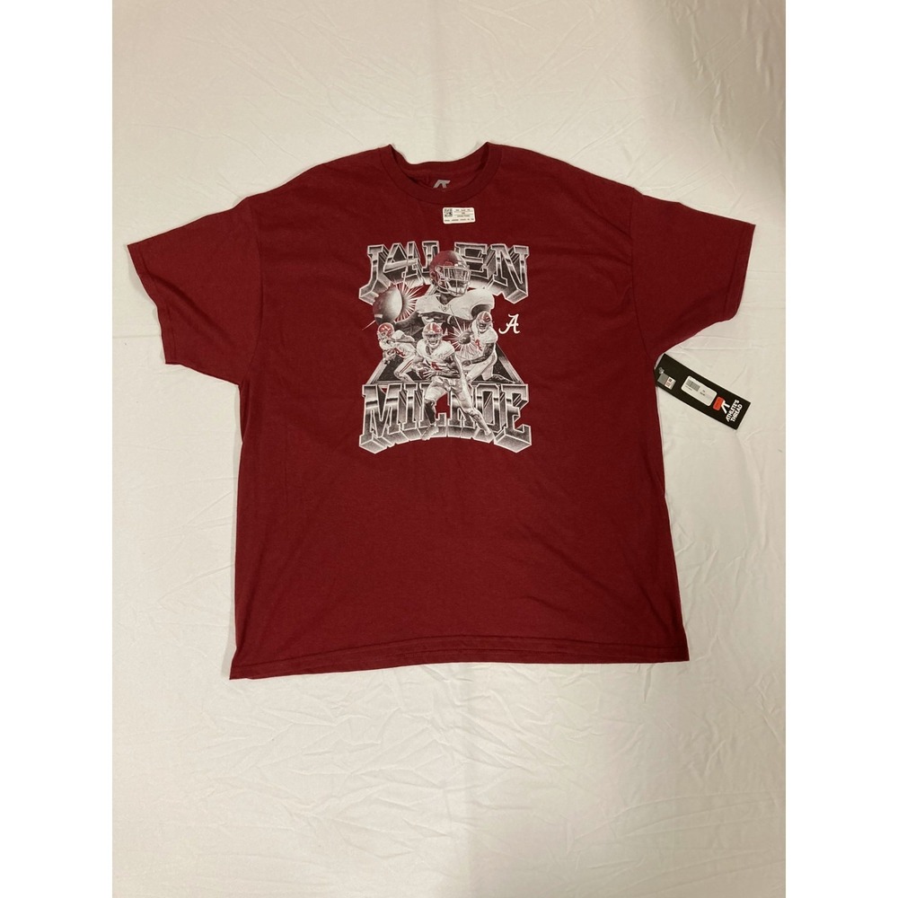Alabama‎ Crimson Tide Jalen Milroe Athlete's Thread Short Sleeve T-Shirt - 2XL